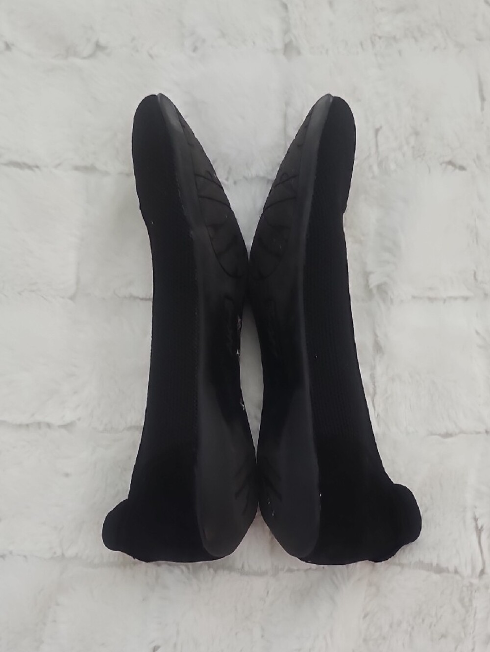 Anne Klein Black Pointed Knit Slip-Ons - Picture 5 of 5